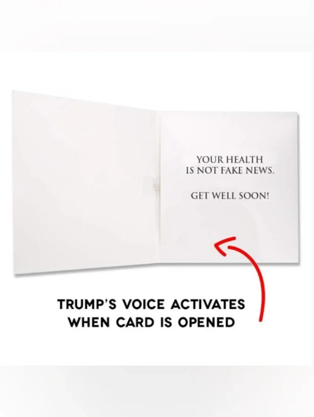 Donald Trump Novelty Talking Get Well Soon Greeting Card With Envelope NEW
